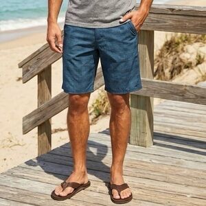 O'Neill Reserve Light Check Hybrid Shorts Blue Plaid Size 36 Surf Swim Hike